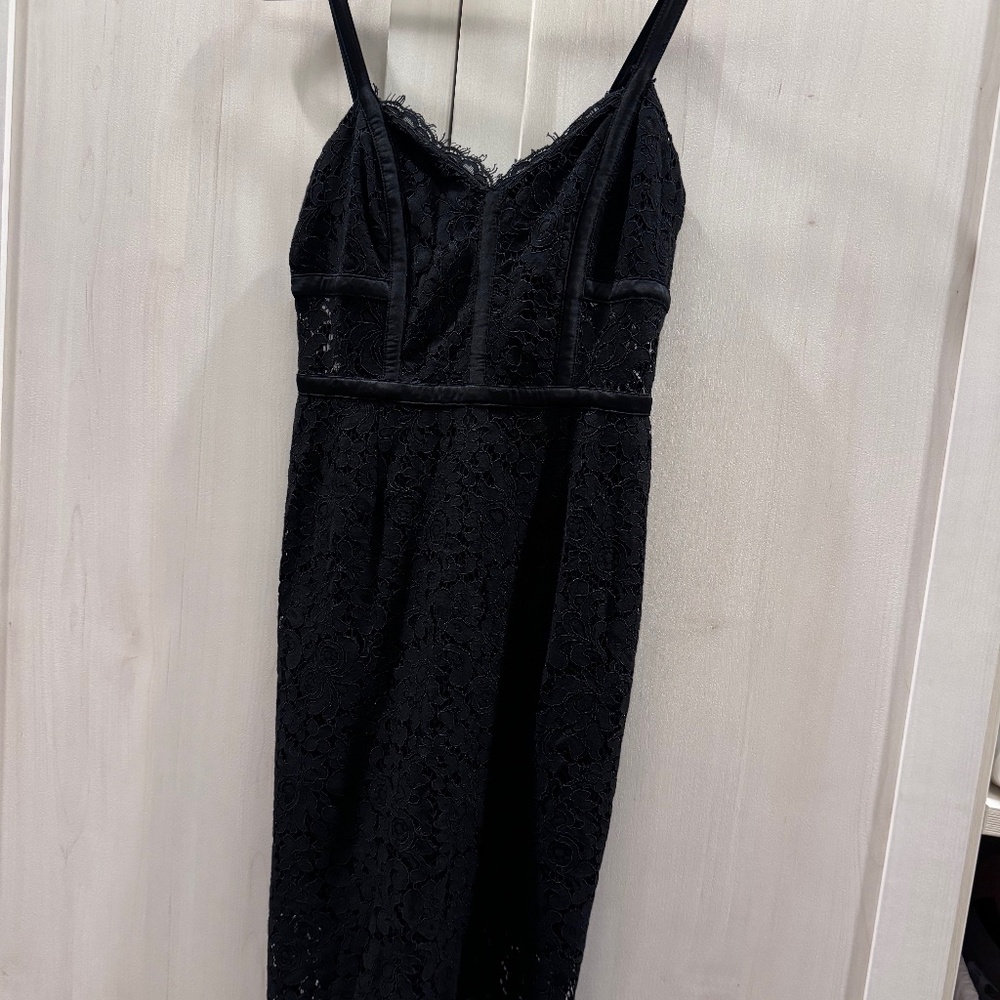 Express body con lace midi dress Black size 2